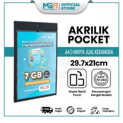 AKRILIK POCKET HITAM A4