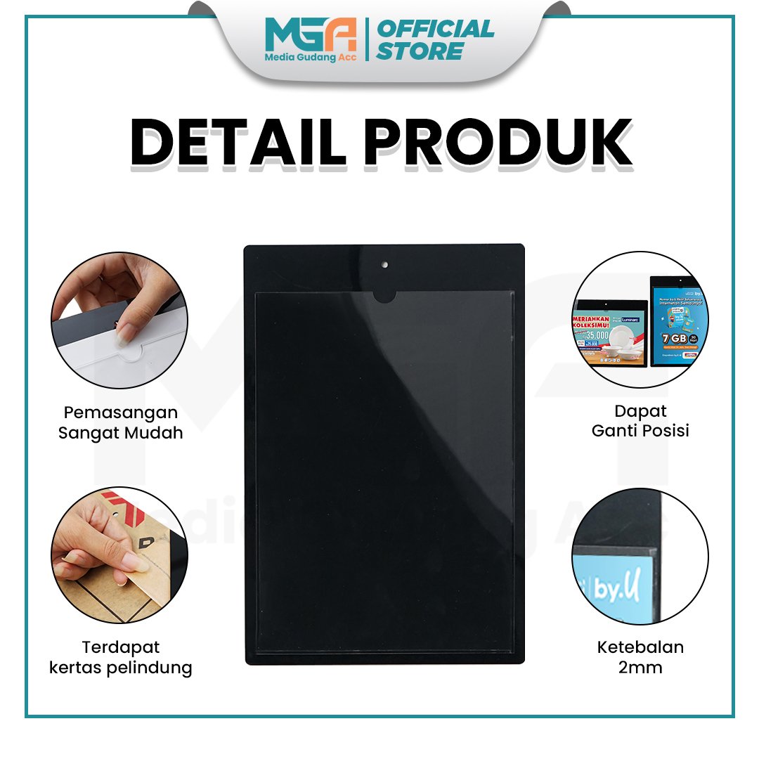 AKRILIK POCKET HITAM A4 - Image 6