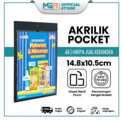 AKRILIK POCKET HITAM A6