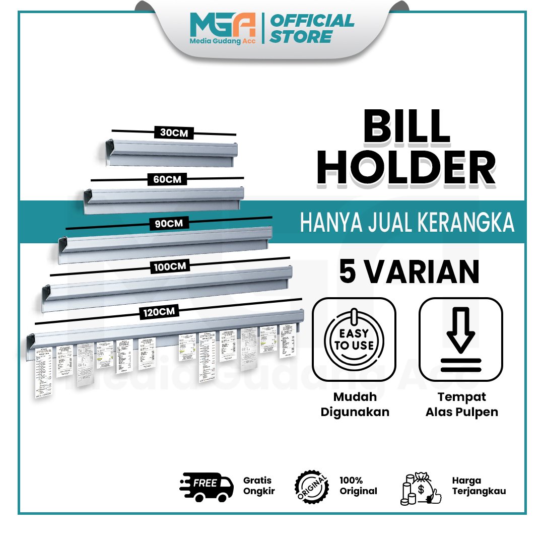 Bill Holder / Capitan Nota / Receipt Holder / Checker Holder / Penjepit Kertas Bon Bill / Bill Holder Restaurant & Café - Image 2