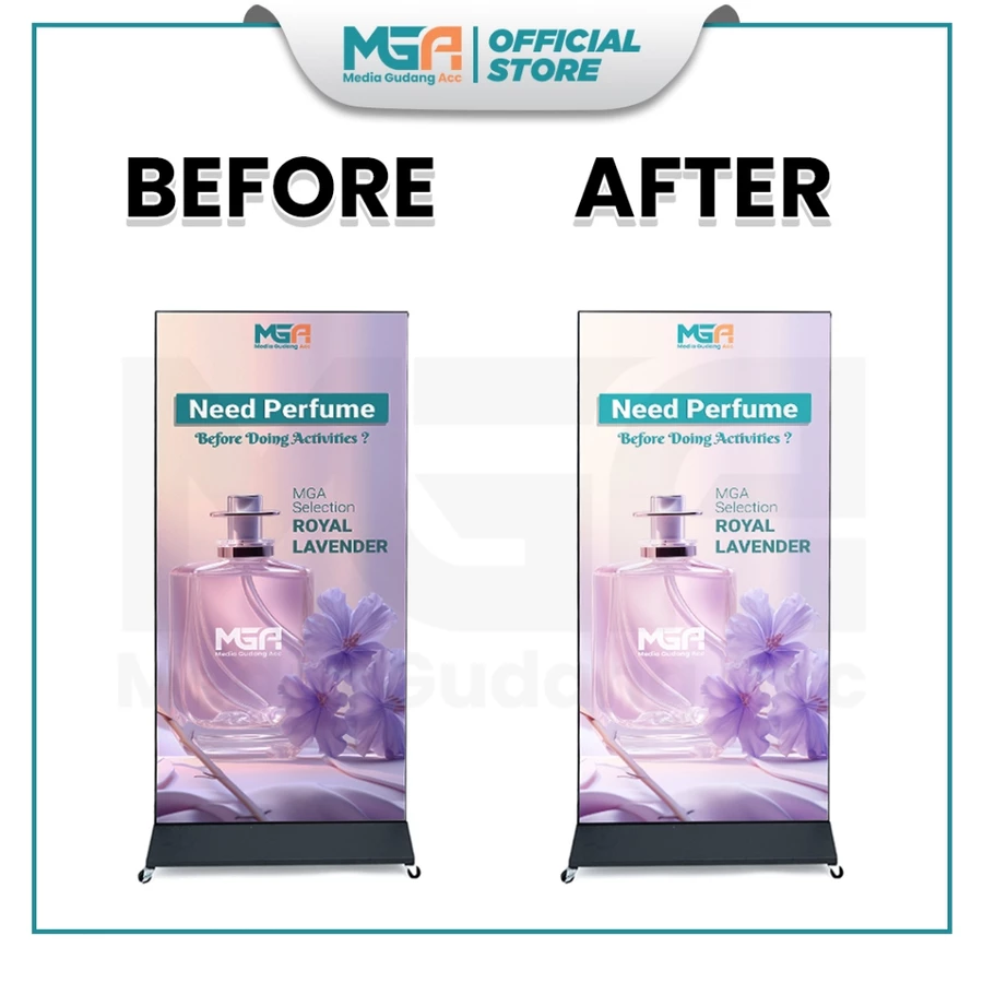 Fabric Light Box LED 80x180cm – Neon Display Iklan Café / Resto / Booth - Image 5