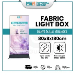 Fabric Light Box LED 80x180cm – Neon Display Iklan Café / Resto / Booth