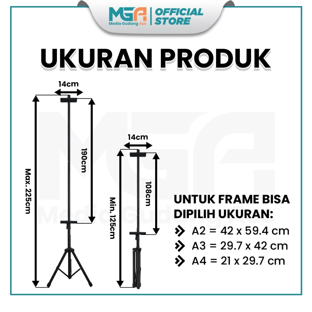 Tripod Banner 2 Sisi / Standing Banner Promosi / Tripod Stand Banner Berdiri / Tiang Banner 2 Sisi / Tripod Standing Frame - Image 3