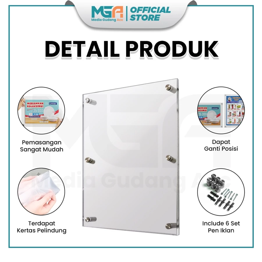 FRAME AKRILIK DINDING A1 / FRAME POSTER / BANNER / FOTO / DISPLAY BANNER - Image 3