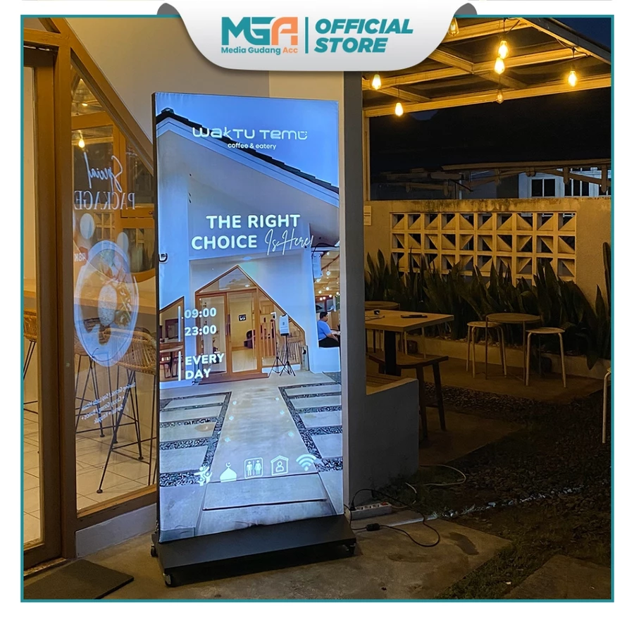 Fabric Light Box LED 80x180cm – Neon Display Iklan Café / Resto / Booth - Image 6